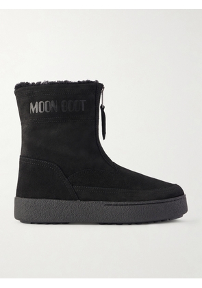 Moon Boot - Lara Suede And Shearling Ankle Boots - Black - EU 35,EU 36,EU 37,EU 38,EU 39,EU 40,EU 41,EU 42