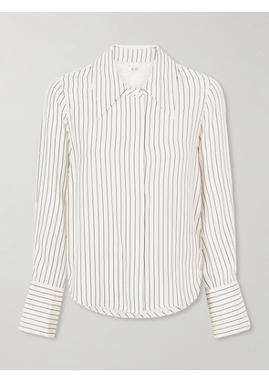 Co - Striped Silk-satin Shirt - White - x small,small,medium,large,x large