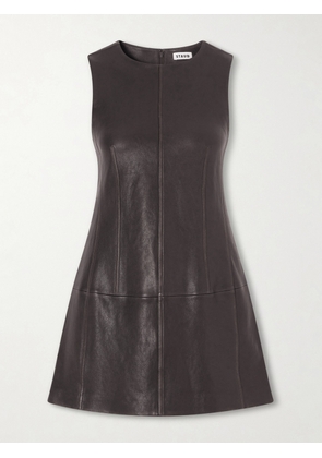 STAUD - Binx Leather Mini Dress - Black - US0,US2,US4,US6,US8,US10,US12
