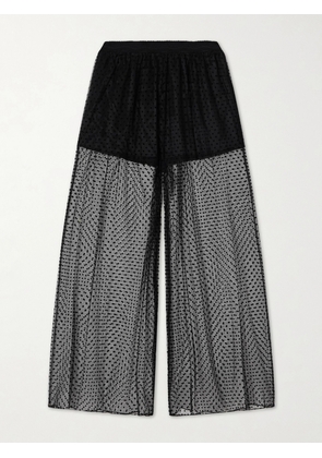 Alaïa - Polka-dot Fil Coupé Organza Wide-leg Pants - Black - FR 34,FR 36,FR 38,FR 40,FR 42