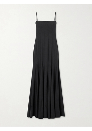 STAUD - Rila Paneled Crepe Midi Dress - Black - US00,US0,US2,US4,US6,US8,US10,US12