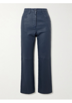 Joseph - Duke Cropped Leather Flared Pants - Blue - FR 32,FR 34,FR 36,FR 38,FR 40,FR 42,FR 44