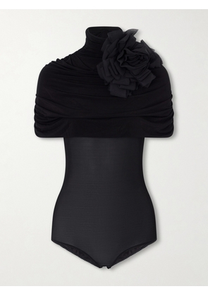 Magda Butrym - Stretch-chiffon Bodysuit - Black - FR 34,FR 36,FR 38,FR 40,FR 42