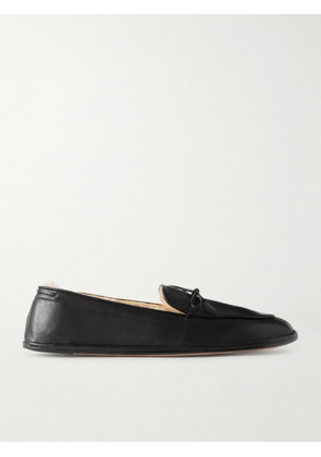 Emme Parsons - Parker Shearling-lined Leather Loafers - Black - IT35,IT36,IT36.5,IT37,IT37.5,IT38,IT38.5,IT39,IT39.5,IT40,IT40.5,IT41,IT42