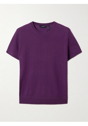 Theory - Merino Wool T-shirt - Purple - x small,small,medium,large,x large