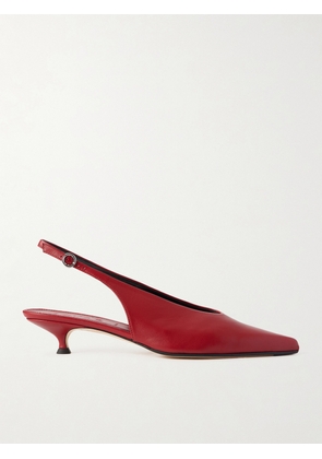 Aeyde - Camila Leather Slingback Pumps - Red - 36.5,39.5,39,38.5,37,40,37.5,42,41.5,40.5,36,38,41