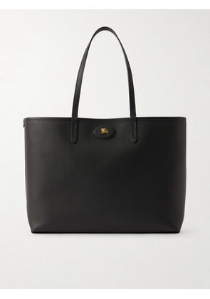 Burberry - Reversible Leather And Checked Canvas Tote - Black - One size