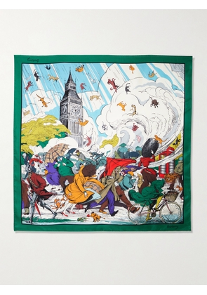 Burberry - Printed Silk-twill Scarf - Multi - One size