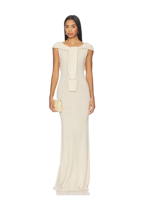 Aya Muse Vao Maxi Dress in Beige. Size L. Also in XS.