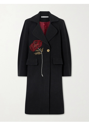 ALIX OF BOHEMIA - Petunia Bead-embellished Cotton-tweed Coat - Black - x small,small,medium,large