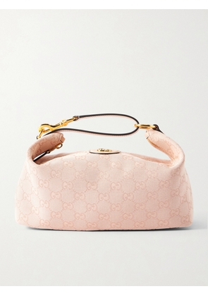 Gucci - Ophidia Leather-trimmed Canvas-jacquard Clutch - Pink - One size
