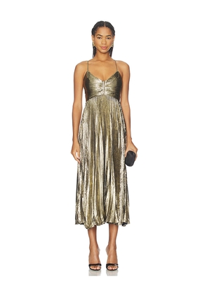 ASTR the Label Blythe Dress in Metallic Gold. Size M. Also in XS.