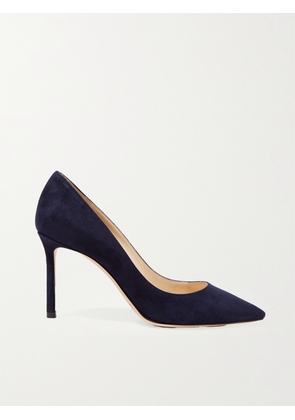 Jimmy Choo - Romy 85 Suede Pumps - Blue - IT34,IT34.5,IT35,IT35.5,IT36,IT36.5,IT37,IT37.5,IT38,IT38.5,IT39,IT39.5,IT40,IT40.5,IT41,IT41.5,IT42