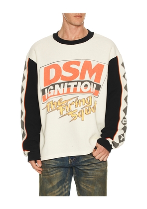 Diet Starts Monday Ignition Waffle Long Sleeve Tee in White. Size L. Also in S, M, XL/1X.
