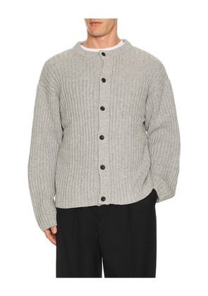 Calvin Klein Chunky Cotton Blend Cardigan in Grey. Size M. Also in XL/1X.