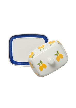 In The Roundhouse Lemon Butter Dish in White.