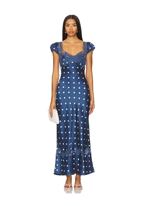Free People Butterfly Babe Midi Dress in Navy. Size L. Also in XL.