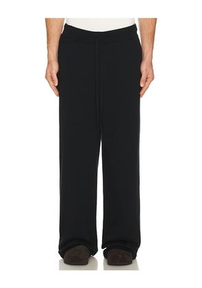 Entire Studios Straight Leg Knit Pant in Black. Size L. Also in S, M, XL/1X.