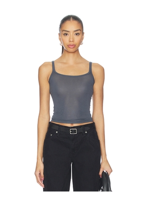 Aya Muse Scoop Tank in Slate. Size L. Also in XXS, XS, S, M, XL.