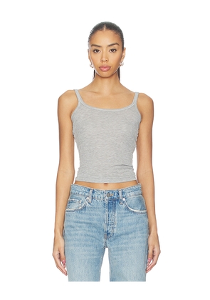 Aya Muse Scoop Tank in Grey. Size L. Also in XXS, XS, S, M, XL.