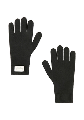 Comme Si Cashmere Short Gloves in Black.