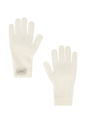 Comme Si Cashmere Short Gloves in Cream.