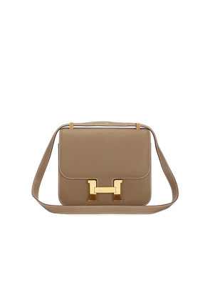 FWRD Renew Hermes Epsom Constance 24 Shoulder Bag in Brown.