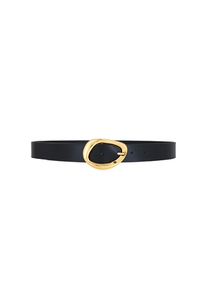 Good American Classic Oval Buckle Belt in Black. Size 2XL/3XL. Also in XXS/XS.