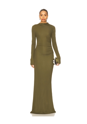 House of Harlow 1960 x REVOLVE Suki Gown in Olive. Size M. Also in S, XS.