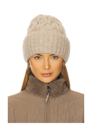Free People Coast Line Beanie in Beige.