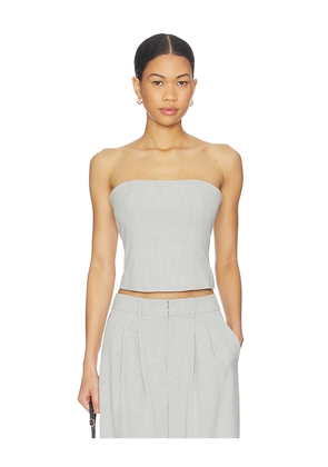 Good American Essential Suiting Strapless Top in Light Grey. Size 2X. Also in XS, S, M, XL, 3X, 4X, 5X.
