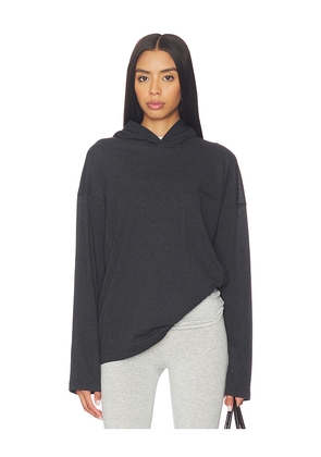 Fear of God ESSENTIALS Classic Fit Hooded Tee in Black. Size L. Also in XXS, XS, S, M.