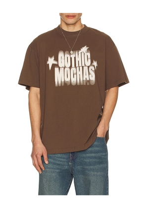 Gothicmochas Star Power 2.0 Tee in Brown. Size L. Also in S, M, XL/1X.
