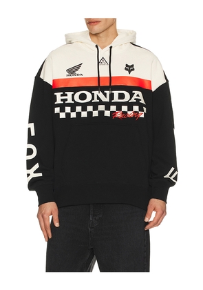 Fox Racing x Honda Heavyweight Fleece Hoodie in Black. Size L. Also in S, M, XL/1X.