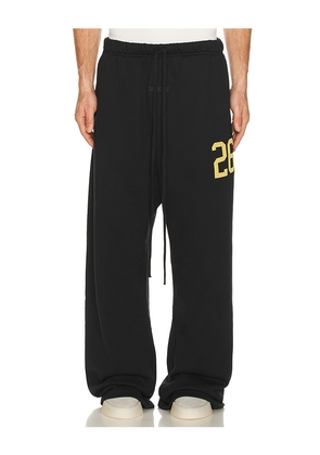 Fear of God ESSENTIALS Lounge Sweatpant in Black. Size L. Also in XS, S, M, XL/1X, XXL/2X.