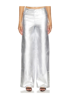 Lovers and Friends Naomi Pant in Metallic Silver. Size S. Also in XS.