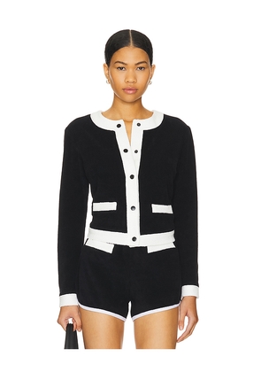 Le Superbe x REVOLVE French Terry Cardigan in Black. Size L. Also in S.