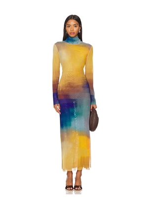 MISA Los Angeles Liv Dress in Yellow. Size M. Also in S.