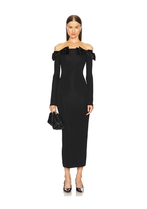 L'Academie by Marianna Dinara Midi Dress in Black. Size L. Also in XXS, XS, S.