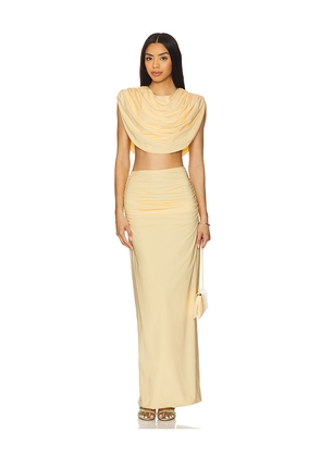 Maygel Coronel Amalra Dress in Lemon.