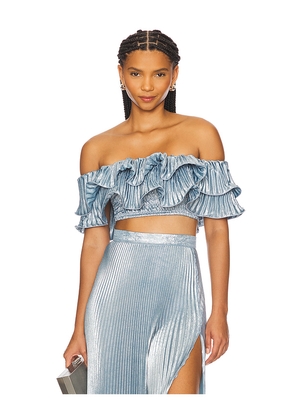 L'IDEE Debut Top in Blue. Size 12/L. Also in 8/S, 6/XS.