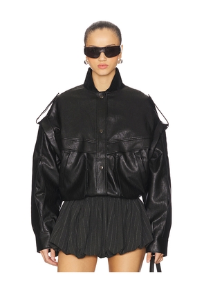 LIONESS Madame Bomber Jacket in Black. Size L. Also in M, S, XS.