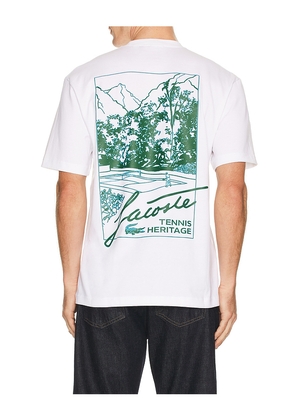 Lacoste Classic Fit Tee in White. Size 3. Also in 4, 5, 6.