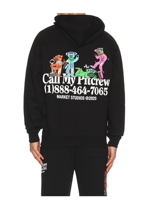 Market x Grateul Dead Call My Pitcrew Hoodie in Black. Size L. Also in S, M, XL/1X.