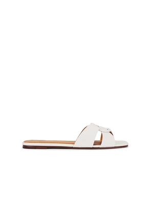Polo Ralph Lauren Shiny Drum Pebble Sandal in White. Size 10. Also in 6.5.