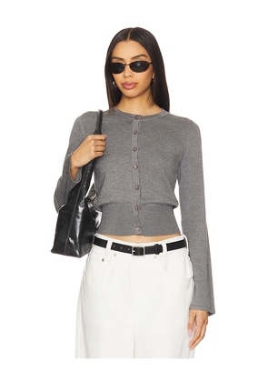 SNDYS August Button Up Top in Grey. Size L. Also in M, S, XL, XS, XXL, XXS.