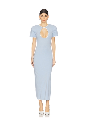 Rowen Rose Cut Out Maxi Dress in Baby Blue. Size 34/0. Also in 36/2.
