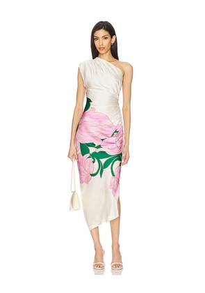 Smythe Single Shoulder Dress in Ivory. Size 00. Also in 8.