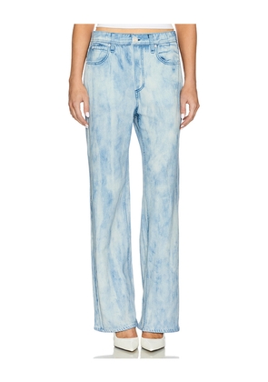 Rag & Bone Miramar Fleece Wide Leg Jeans in Denim-Light. Size S. Also in XS.