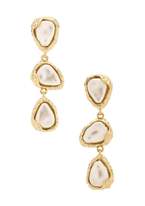 petit moments Heights Earrings in Metallic Gold.
